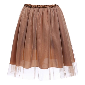 

Fashion Women Elegant Elastic Waist Mesh Casual Skirt, Multicolor