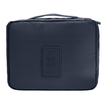 

New Women Multifunctional Cosmetic Bag Travel Makeup Outdoor Folding Case Organizer, Navy blue