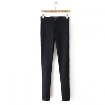 

Black New Women's Pants Elastic Denim High Waist Pencil Jeans, Multicolor