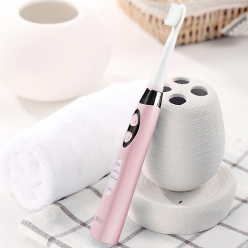 

Electric Vibration Toothbrush Auto 3 Brushing Modes, Pink
